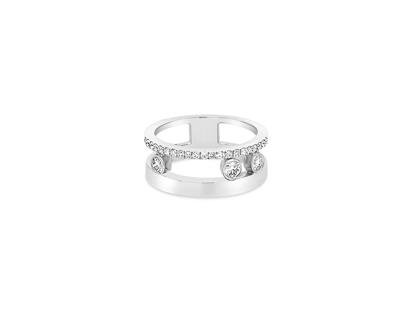 (Ref 1861) 0.41ct “Move” Diamond Ring (18ct White Gold)