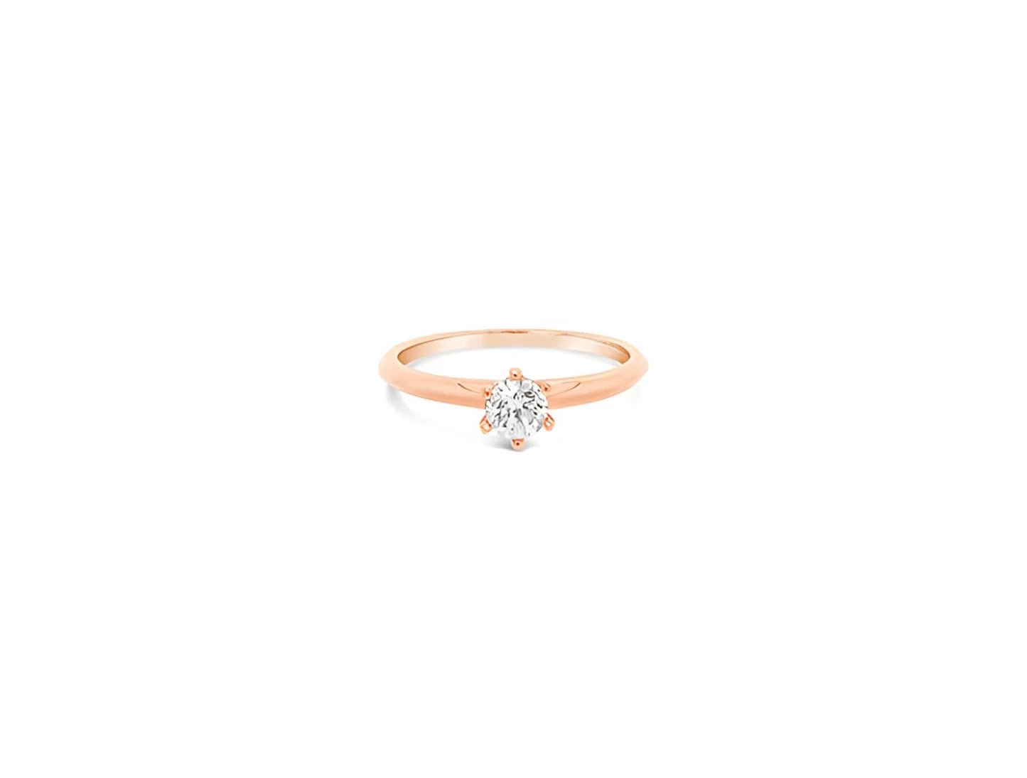 (Ref 1865) 0.39ct Solitaire Diamond Ring (18ct Rose Gold)