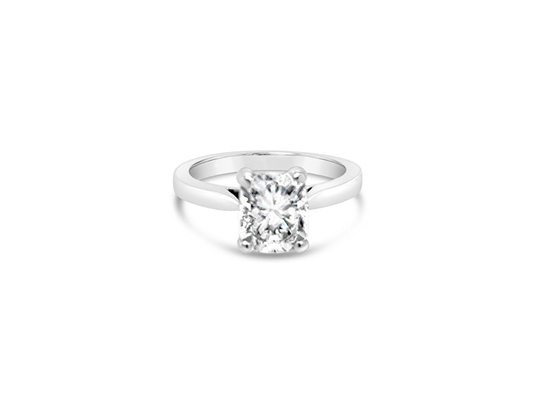(Ref 1902) 2.04cts Radiant Solitaire Diamond Ring (Platinum) GIA Certificate
