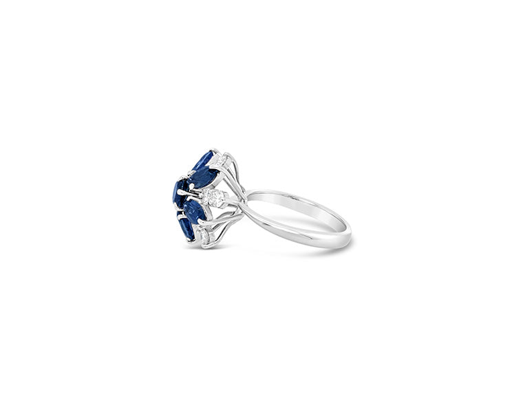(Rref 1904) Sapphire Diamond Ring (Platinum) (1971)