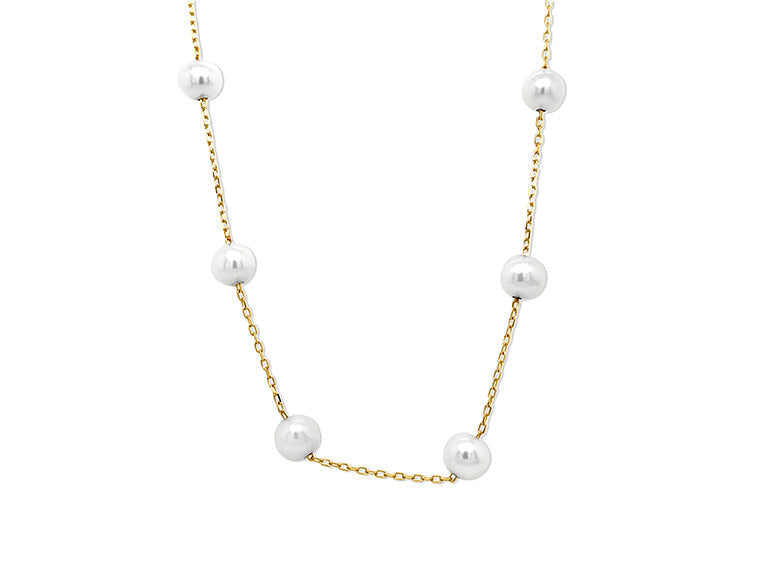 (ref 1958) Necklace Cultured Pearl (9ct Yellow Golg)