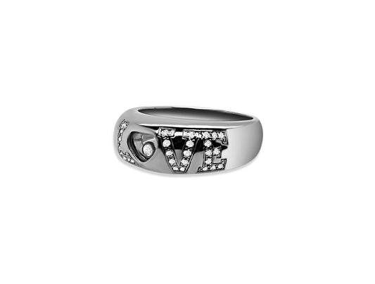 Chopard Love Ring with Floating Diamond – 18ct White Gold
