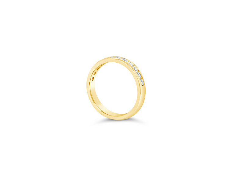 0.48ct 1/2 Eternity Diamond Ring - 18ct Yellow Gold