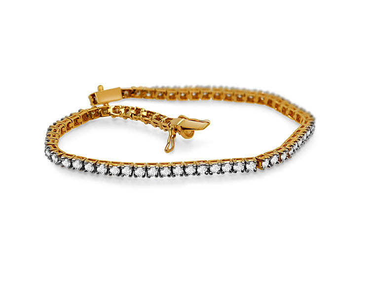 3.5cts Diamond Tennis Bracelet - 18ct Yellow Gold