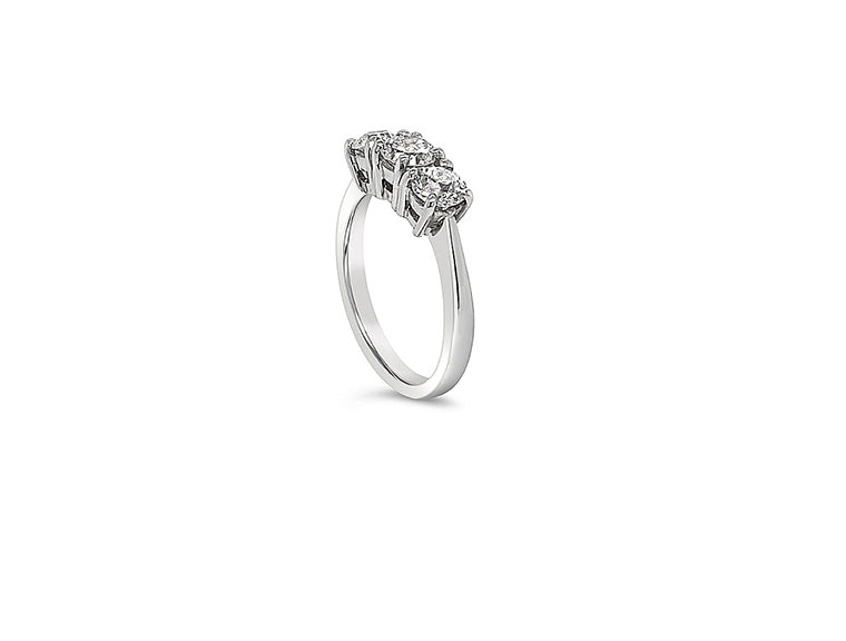 1.14ct Diamond Trilogy Ring - 18ct White Gold