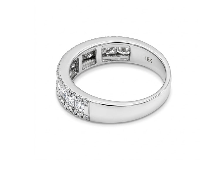 0.75cts Diamond Half Eternity Ring - 18ct White Gold
