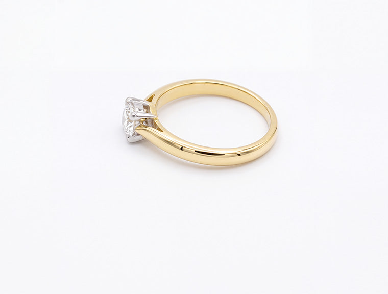0.25ct Diamond Princess Solitaire Ring - 18ct Yellow Gold
