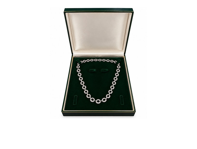 5.12cts Natural Diamond Set Necklace (18ct White Gold)