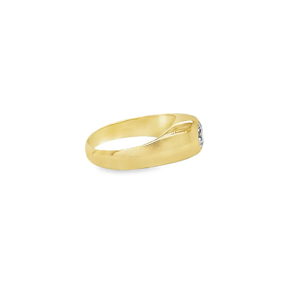 (1935) 1.07ct Diamond Signet Ring (18ct Yellow Gold)