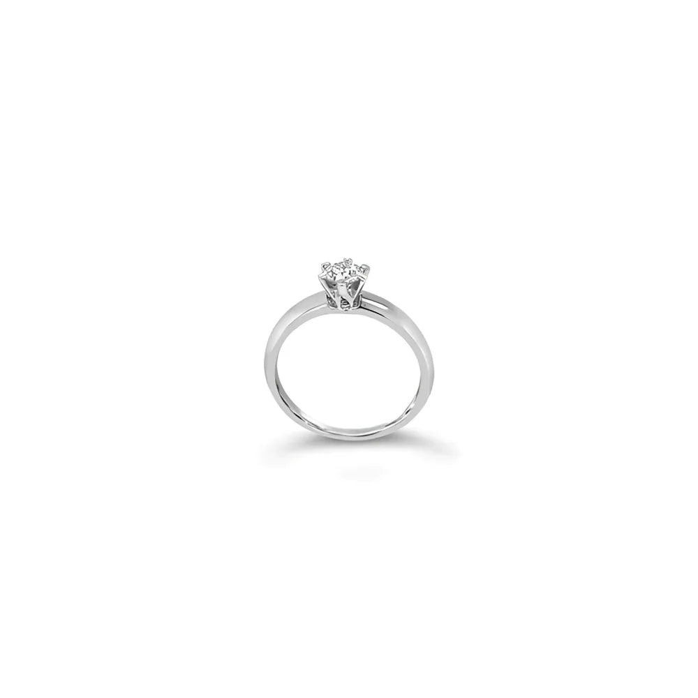 (REF 1096) 0.43ct Diamond Tiffany Co Solitaire Ring (18ct White Gold)