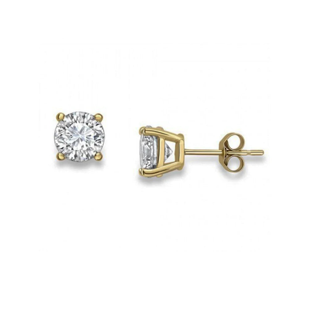 (REF 1467) 0.33ct Diamond Stud Earrings (9ct Yellow Gold)