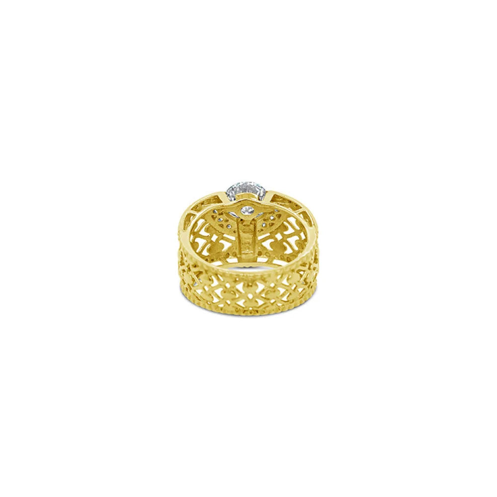 (REF 1747) 2.15cts Dubai Lab Diamond Ring (18ct yellow gold) IGI Certificate