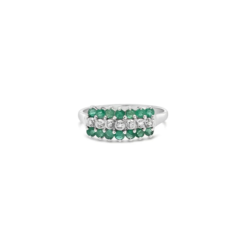 (Ref 1762) 0.60ct Emerald Cut 0.05 Diamond Ring (14ct White Gold)