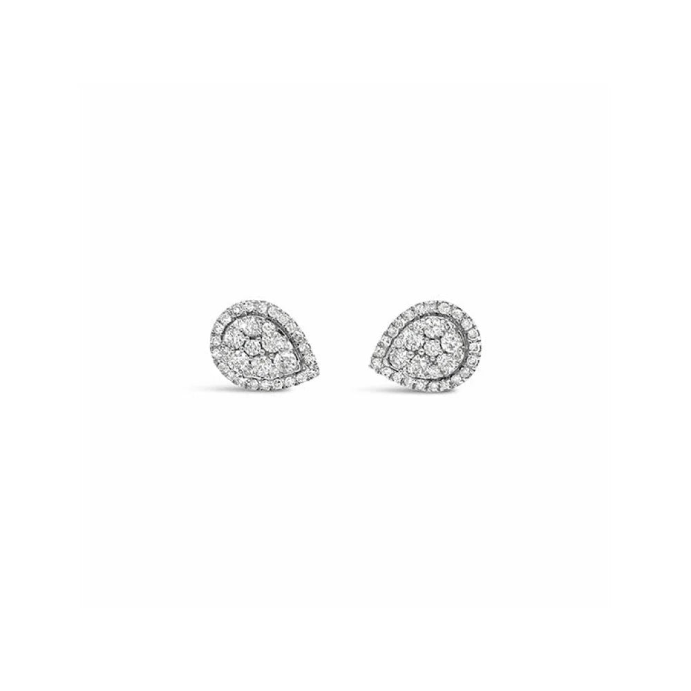 (Ref 1781) 1ct Earring Pear Diamond Earring (9ct White Gold)