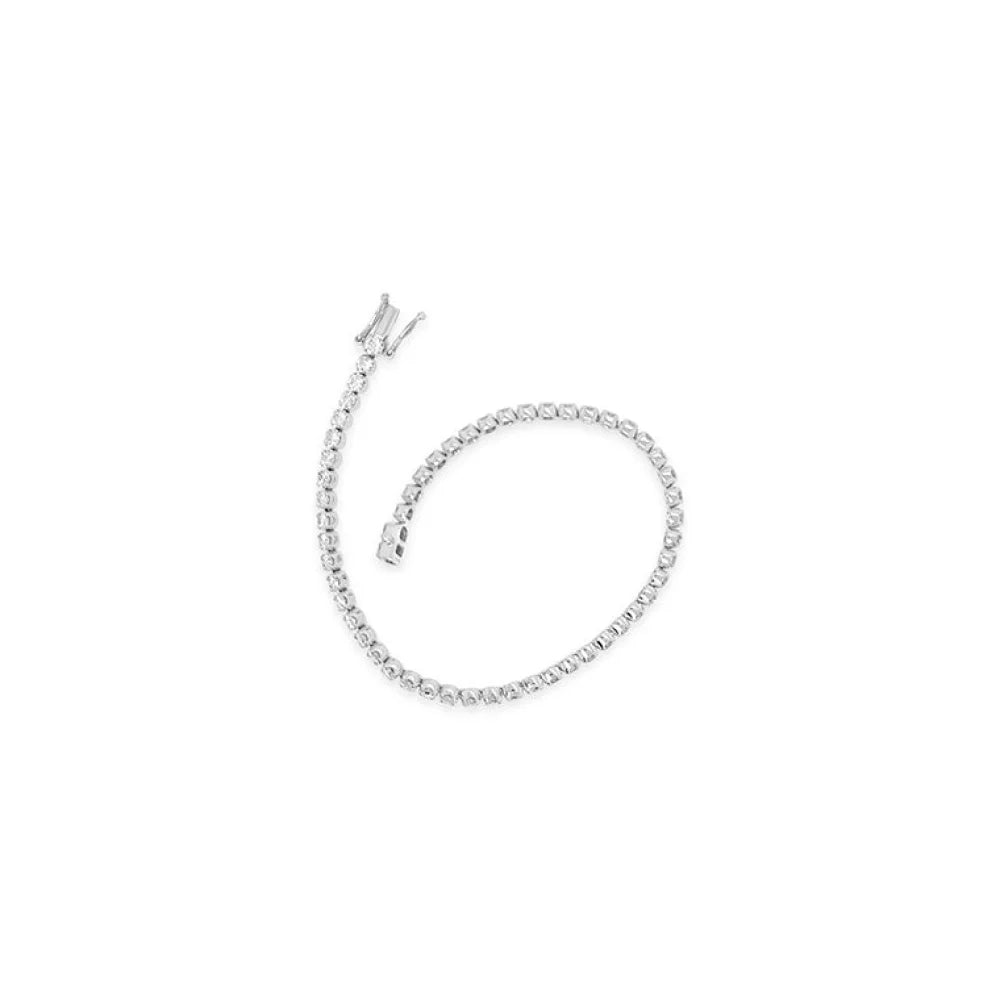 (Ref 1846) 3.09cts Diamond Tennis Bracelet (18ct White Gold)