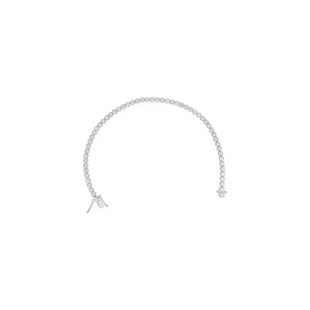 (Ref 1846) 3.09cts Diamond Tennis Bracelet (18ct White Gold)