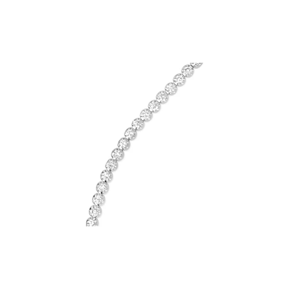 (Ref 1847) 4.07cts Diamond Tennis Bracelet (18ct White Gold)