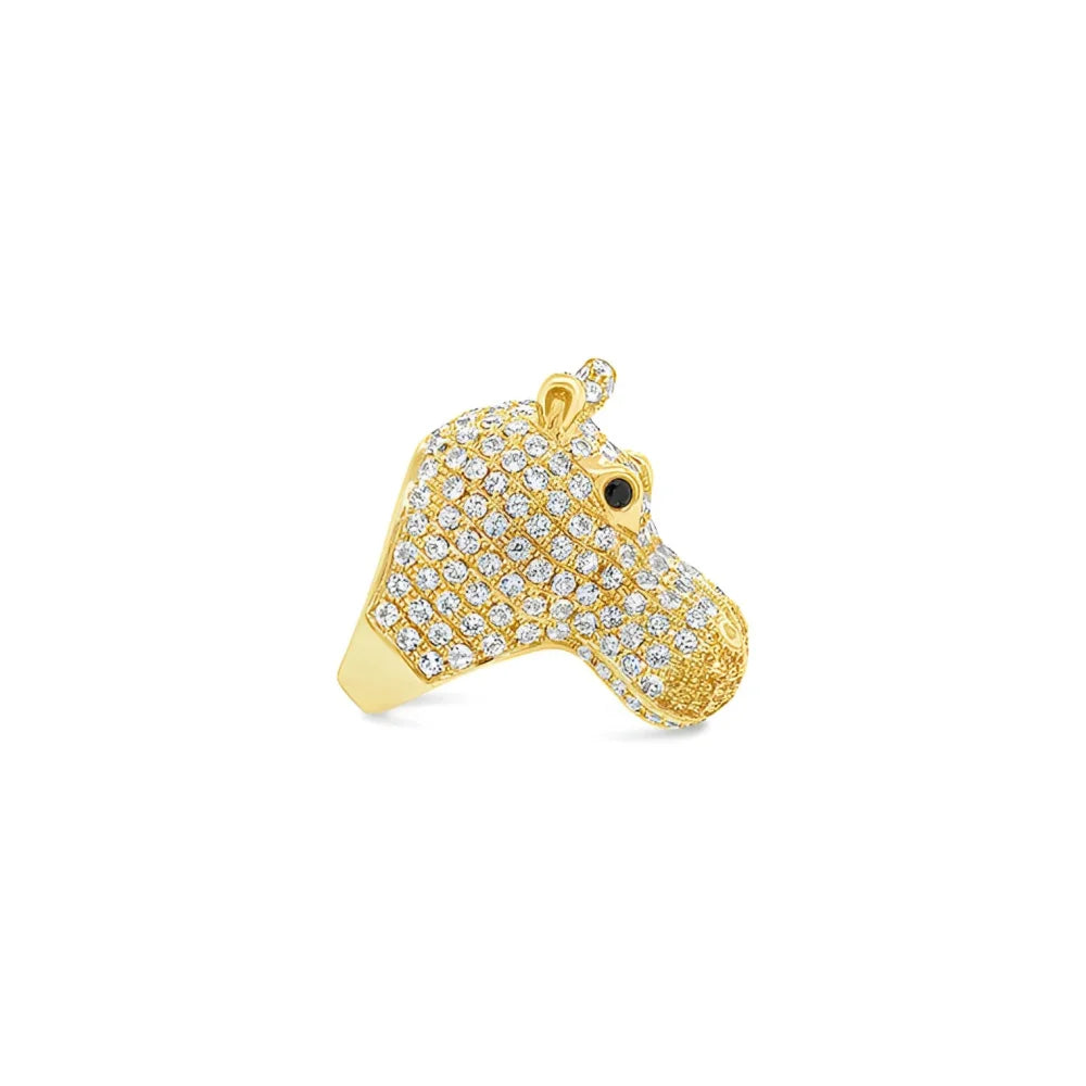 (Ref 1868) Hippo Diamond Yellow Sapphire Tanzanite Ring (18ct Yellow Gold).