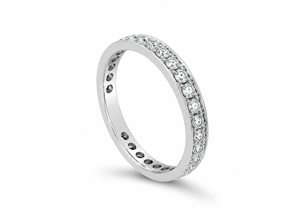 0.99ct Diamond Full Eternity Ring – 18ct White Gold