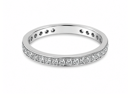 0.99ct Diamond Full Eternity Ring – 18ct White Gold