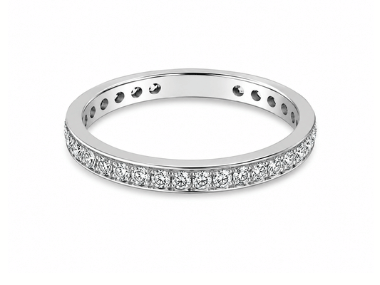 0.99ct Diamond Full Eternity Ring – 18ct White Gold