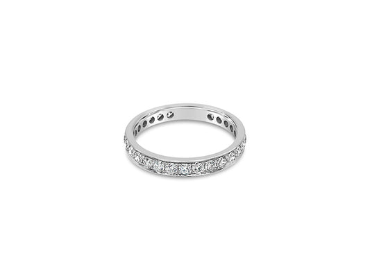 (REF 1063) 0.99ct Diamond Full Eternity Ring (18ct White Gold)