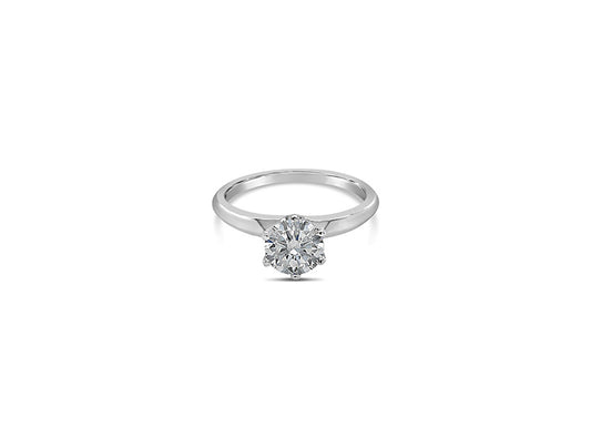 (REF 1096) 0.43ct Diamond Tiffany Co Solitaire Ring (18ct White Gold)