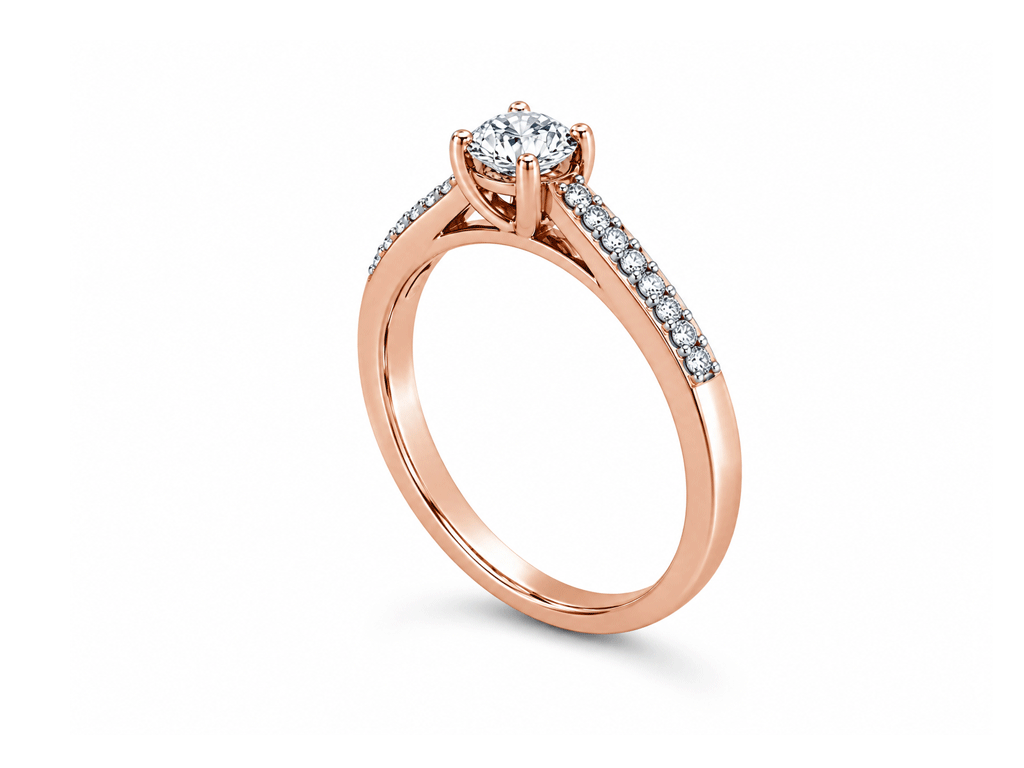 0.45ct Diamond Solitaire Ring – 18ct Rose Gold