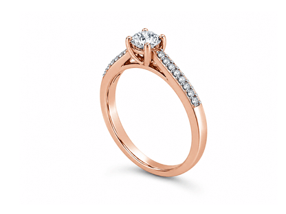 0.45ct Diamond Solitaire Ring – 18ct Rose Gold