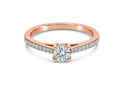 0.45ct Diamond Solitaire Ring – 18ct Rose Gold