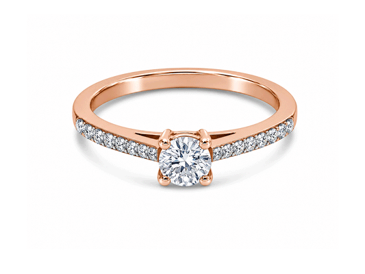 0.45ct Diamond Solitaire Ring – 18ct Rose Gold