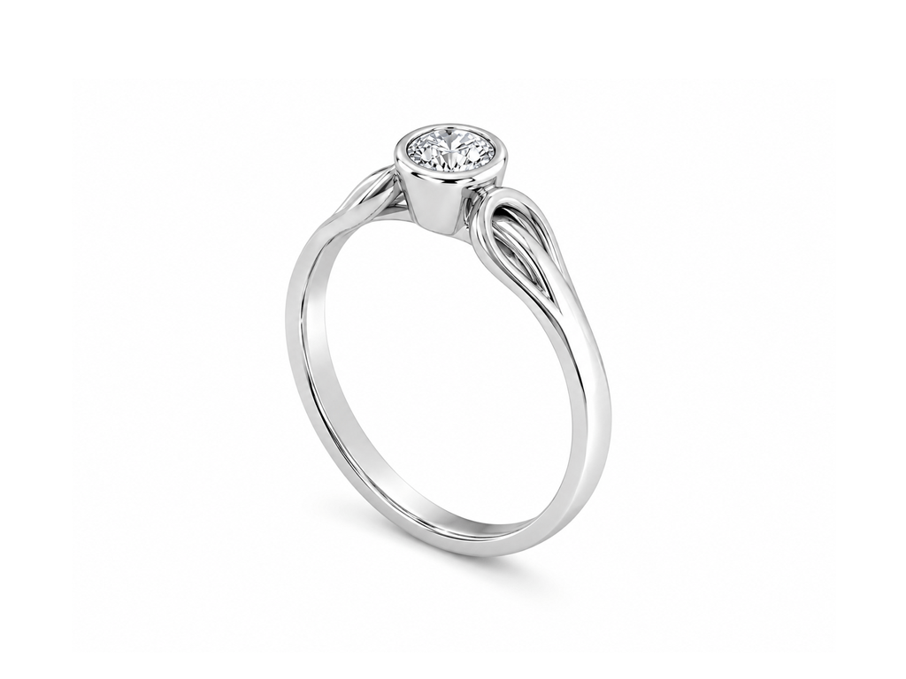 0.34ct Diamond Solitaire Ring – 18ct White Gold