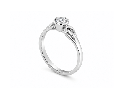 0.34ct Diamond Solitaire Ring – 18ct White Gold