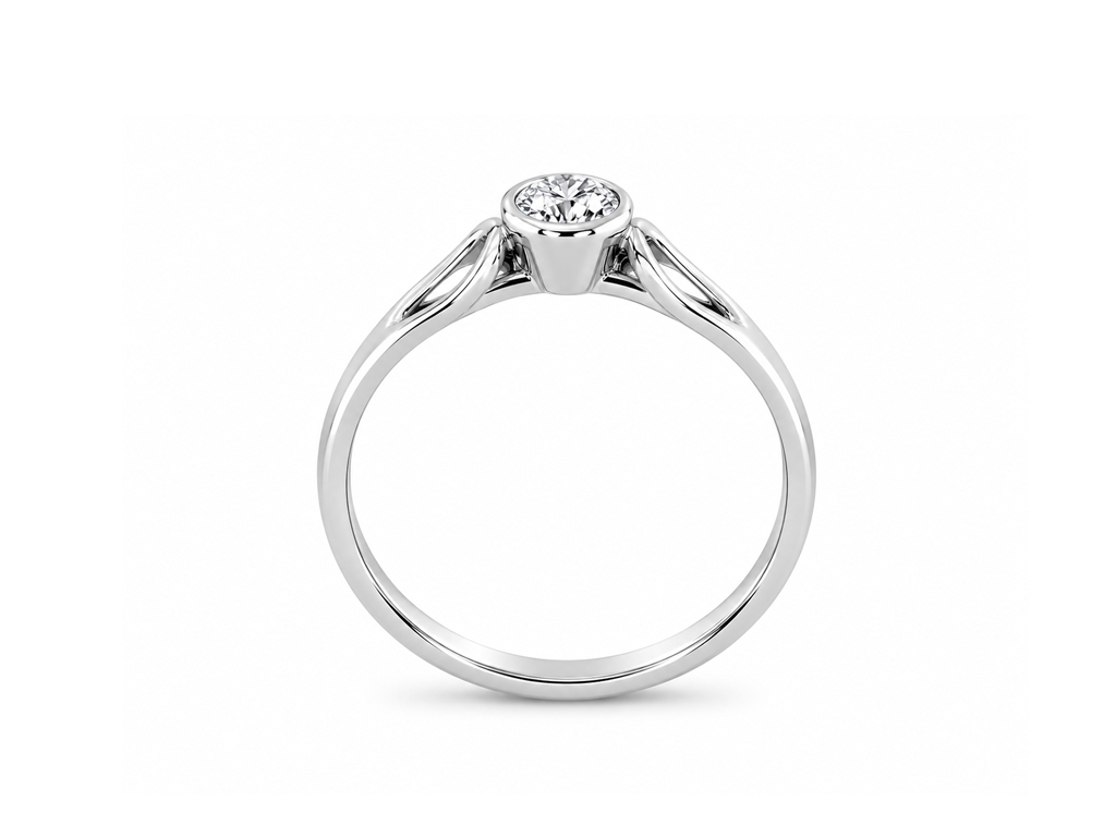 0.34ct Diamond Solitaire Ring – 18ct White Gold