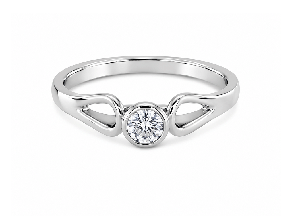 0.34ct Diamond Solitaire Ring – 18ct White Gold