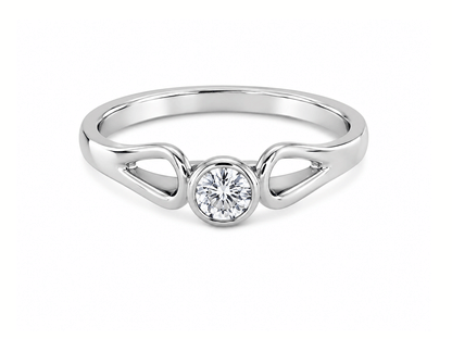 0.34ct Diamond Solitaire Ring – 18ct White Gold