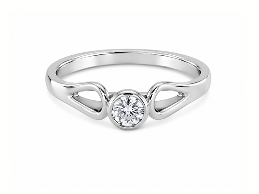 0.34ct Diamond Solitaire Ring – 18ct White Gold