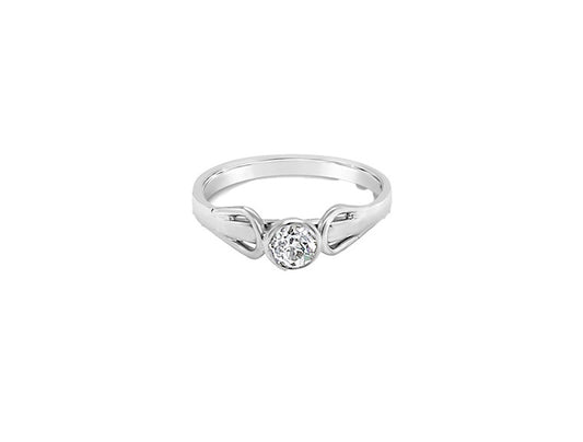 (REF 1186) 0.34ct DIAMOND SOLITAIRE RING (18CT WHITE GOLD)