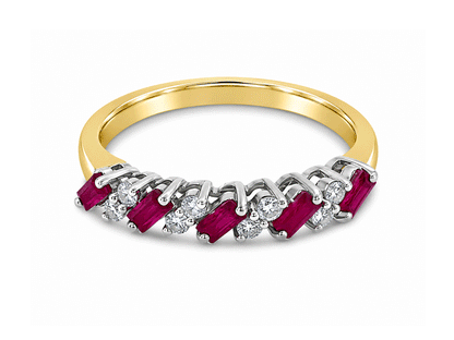 Ruby & Diamond Ring – 18ct Yellow Gold
