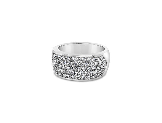 (REF 1314) 2.5cts BESPOKE DIAMOND PAVE GENTS RING (PLATINUM)
