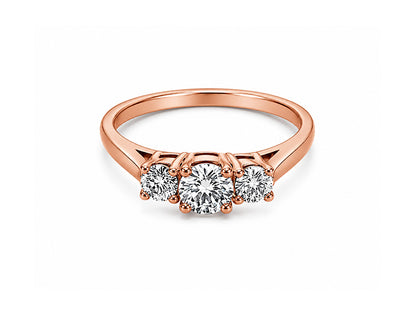1.15ct Diamond Trilogy Ring – 14ct Rose Gold