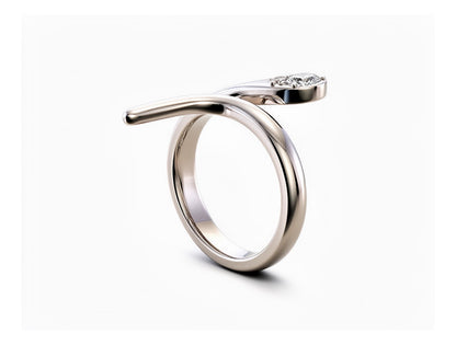 Diamond Snake Ring – 18ct White Gold