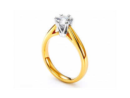 (REF 1357) DIAMOND SOLITAIRE RING (9CT YELLOW GOLD)