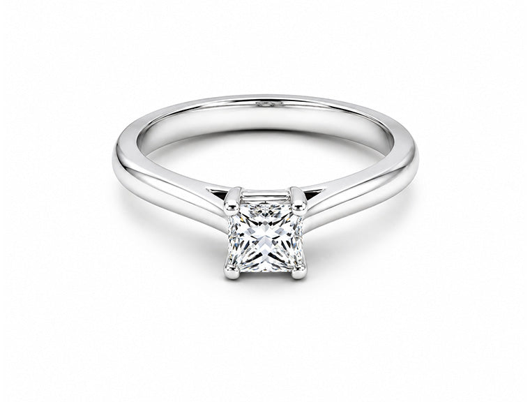0.60ct Princess Cut Diamond Solitaire Ring – Platinum