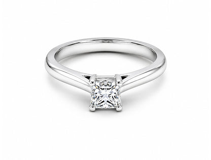 0.60ct Princess Cut Diamond Solitaire Ring – Platinum