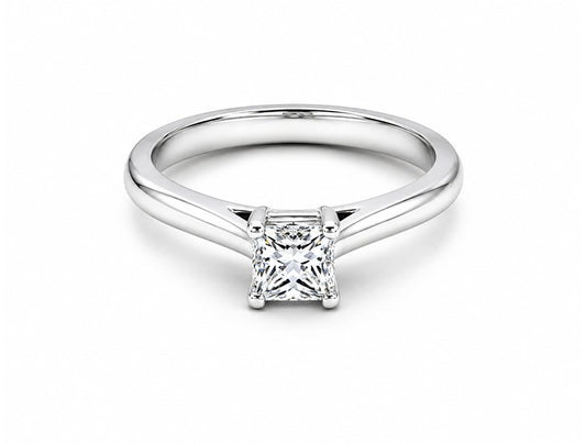 0.60ct Princess Cut Diamond Solitaire Ring – Platinum