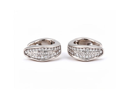1.10ct Diamond Creolen Earrings – 18ct White Gold