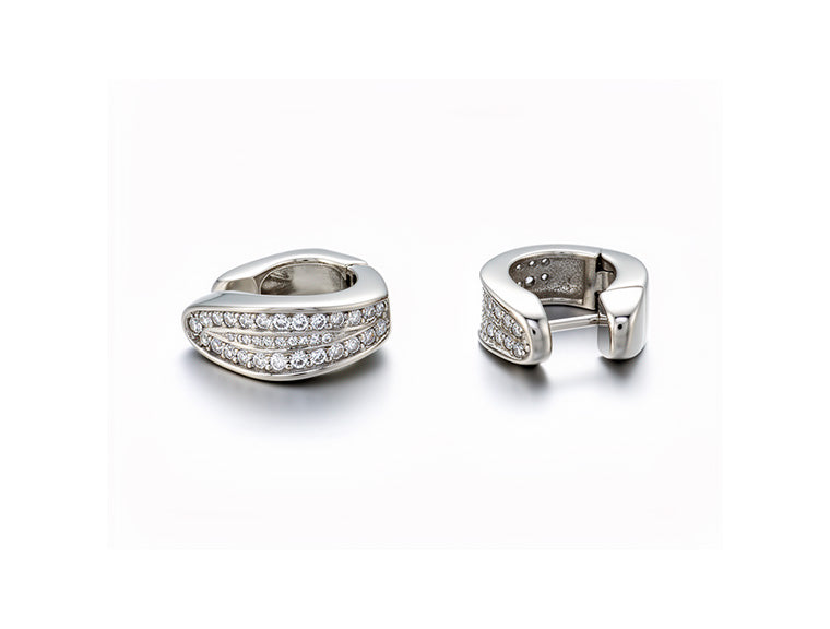 1.10ct Diamond Creolen Earrings – 18ct White Gold
