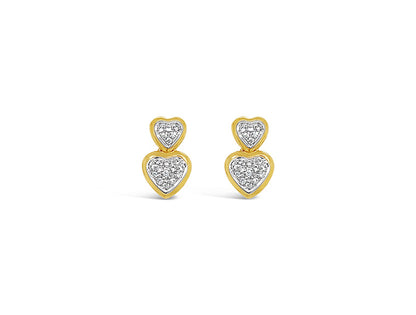 (REF 1398) 0.91ct Earring Diamond Heart (18ct White Gold)