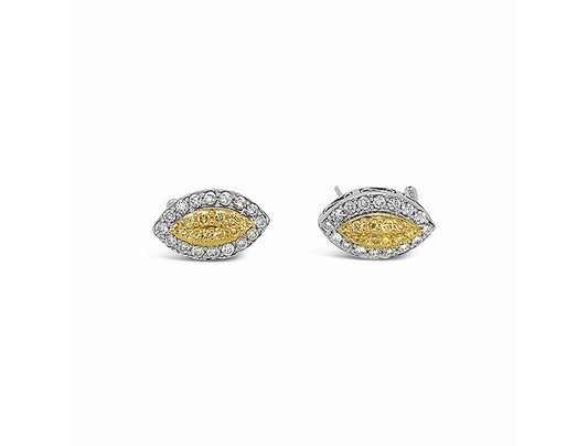(REF 1399) 1.63ct DIAMOND MARQUISE EARRINGS (18CT WHITE GOLD))
